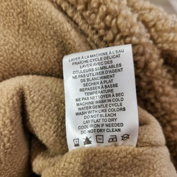 Bailey 44 Tan Sherpa Oversized Cropped Funnel Neck Pullover 1/2 Zip Women's XL - Picture 13 of 13